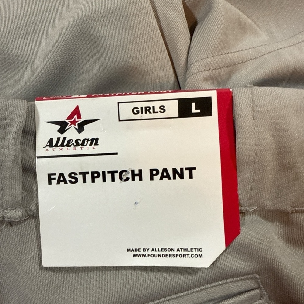 Alleson Girls Softball Pants Grey
Size Youth Large Elastic Leg - Picture 7 of 9